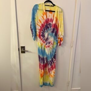 Tie dye cover up dress